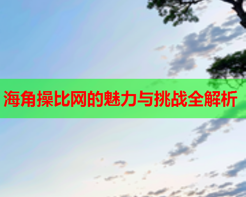 海角操比网的魅力与挑战全解析